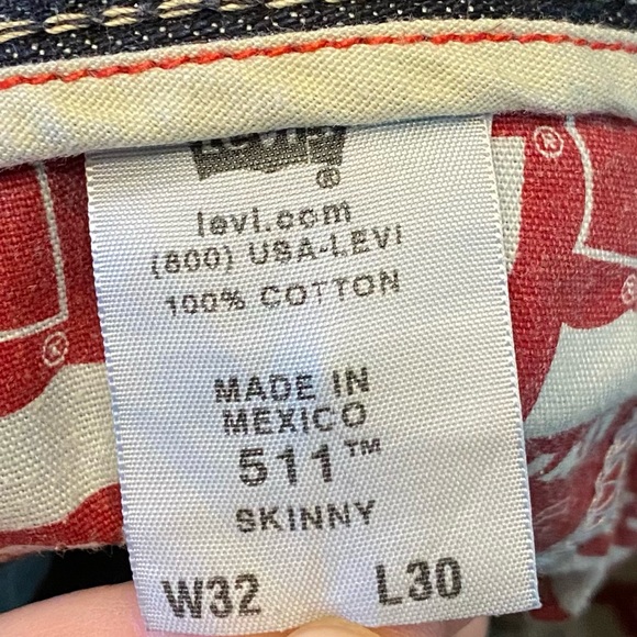 Levi’s 511 Indigo Jeans 32 x 30 - Picture 6 of 6